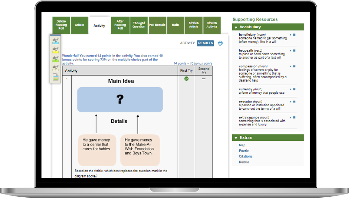 achieve3000 Literacy lessons