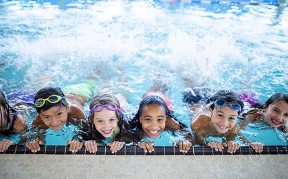 3 women in swimming pool