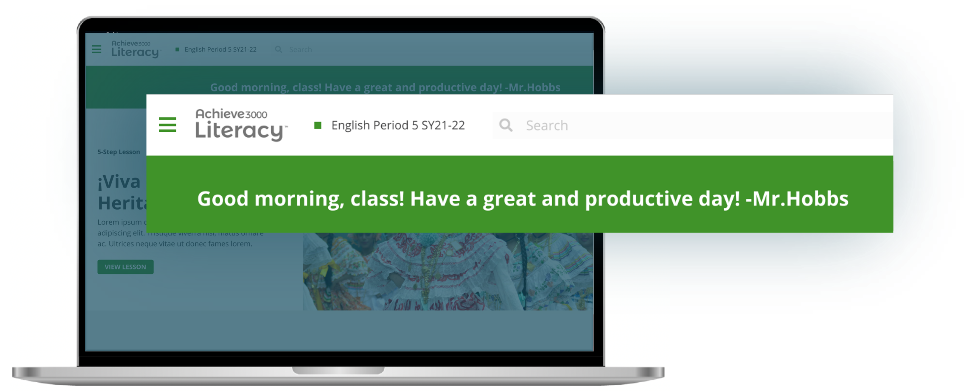 Achieve3000, = Literacy, English Period 5 SY21-22, Good morning, class ! Have a great and productive day ! -Mr.Hobbs, Achieve, III, Literacy, Period 5 SY21-22, 5 - Step Lesson, Good morning, class ! Have a great and productive day ! -Mr.Hobbs, VIEW LESSON